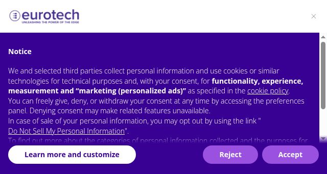 Screenshot of eurotech.com
