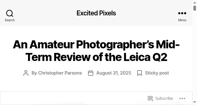 Screenshot of excited-pixels.com