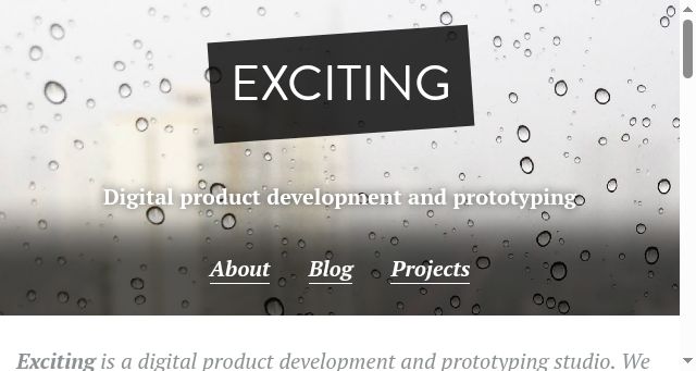 Screenshot of exciting.io