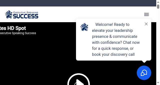 Screenshot of executivespeakingsuccess.com