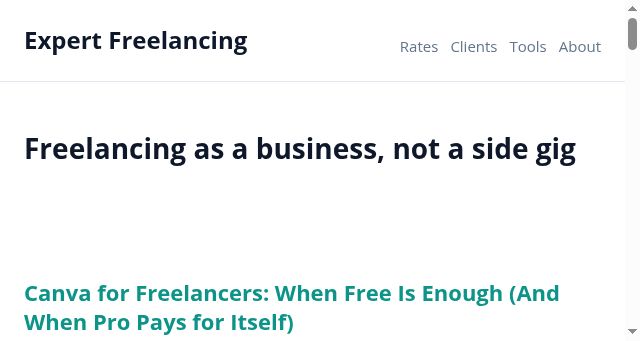 Screenshot of expertfreelancing.com