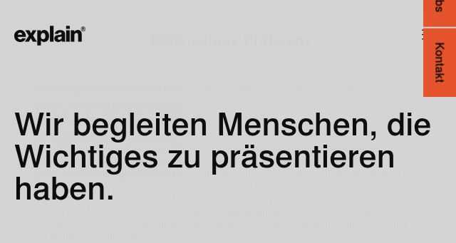 Screenshot of explain.de