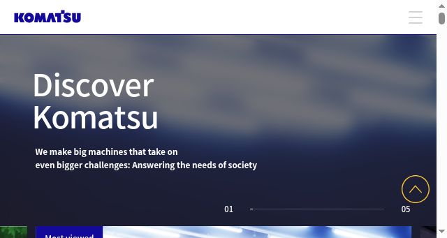 Screenshot of explore.komatsu