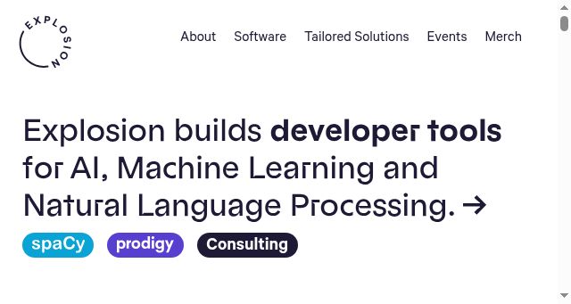 Screenshot of explosion.ai