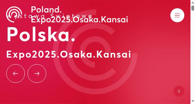 Screenshot of expo.gov.pl