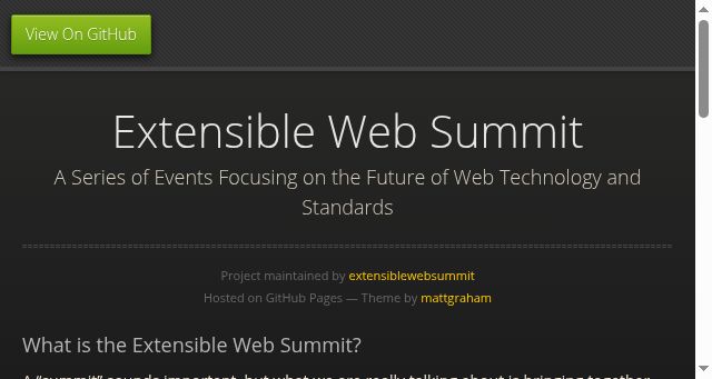 Screenshot of extensiblewebmanifesto.org