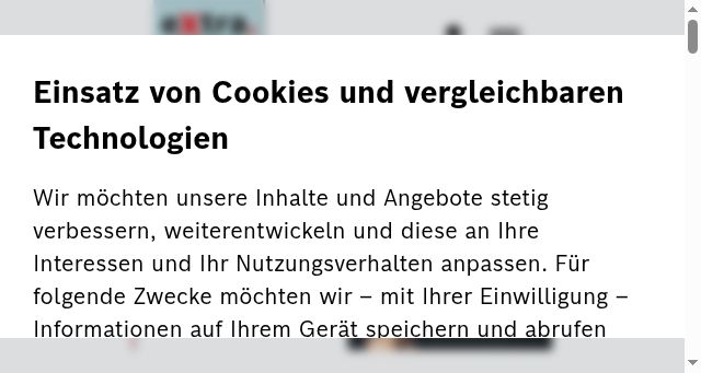 Screenshot of extra-praemien.at