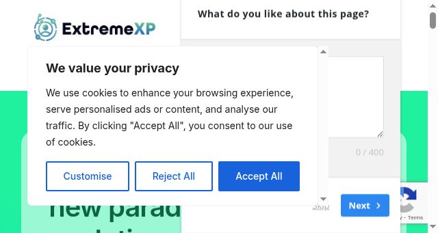 Screenshot of extremexp.eu