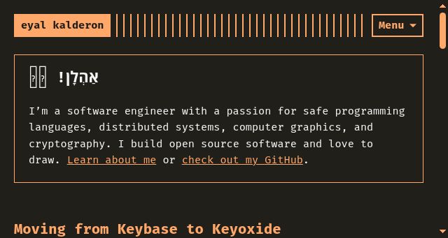 Screenshot of eyalkalderon.com