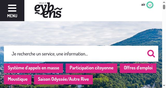 Screenshot of eybens.fr