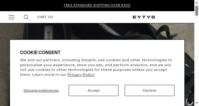 Screenshot of eytys.com