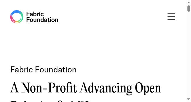 Screenshot of fabric.foundation