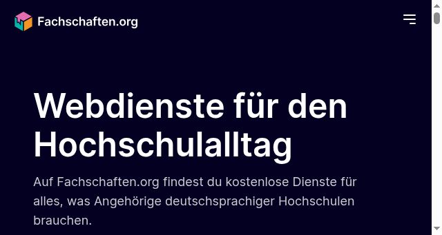 Screenshot of fachschaften.org