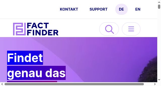 Screenshot of fact-finder.de