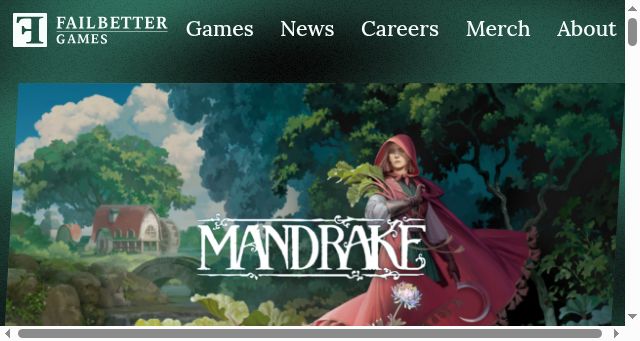 Screenshot of failbettergames.com