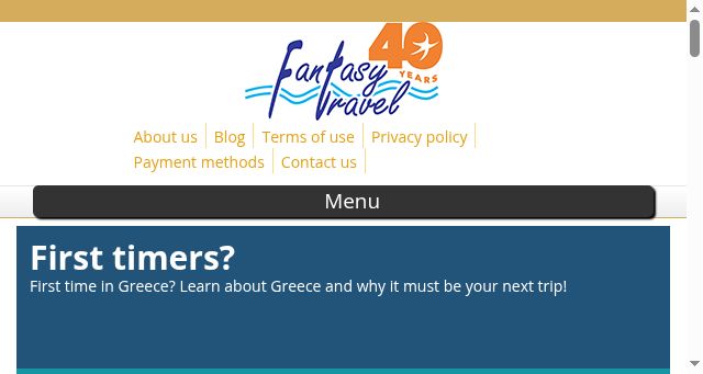 Screenshot of fantasytravelofgreece.com