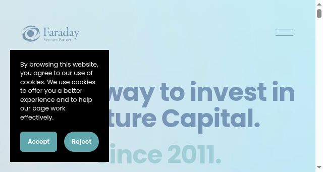 Screenshot of faradayvp.com