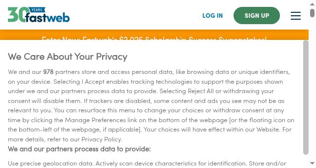 Screenshot of fastweb.com