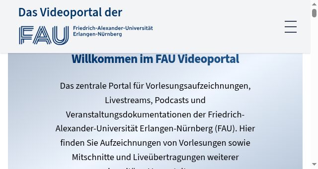 Screenshot of fau.tv