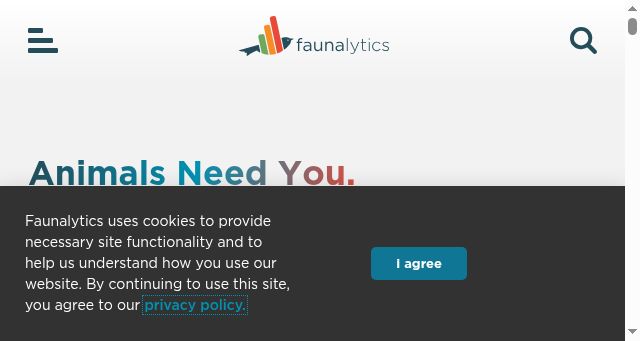 Screenshot of faunalytics.org