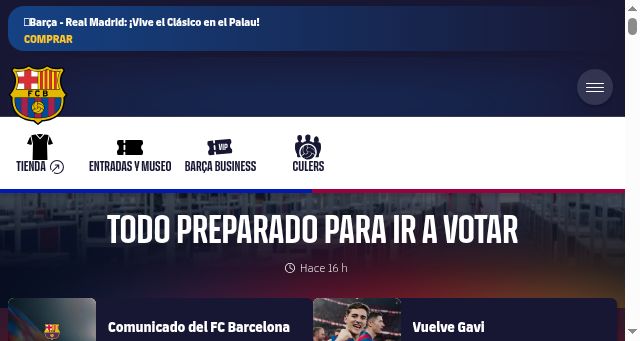 Screenshot of fcbarcelona.es