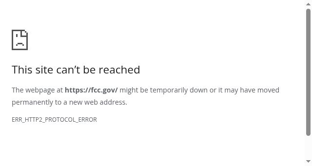 Screenshot of fcc.gov