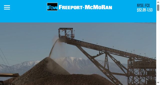 Screenshot of fcx.com