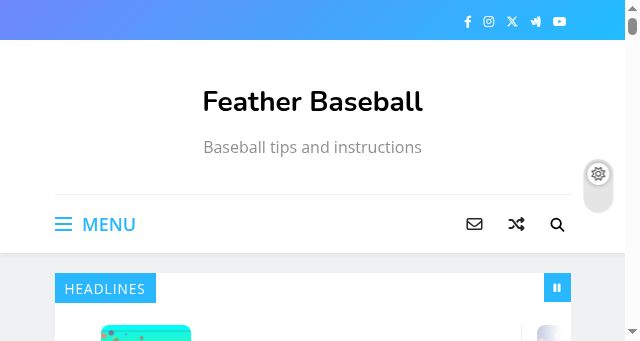 Screenshot of featherbaseball.com