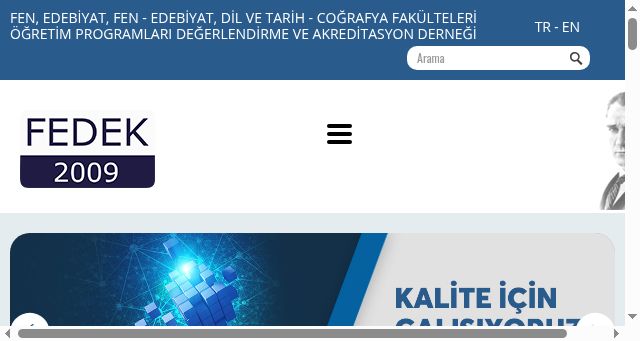 Screenshot of fedek.org.tr