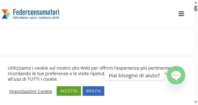 Screenshot of federconsumatori.it