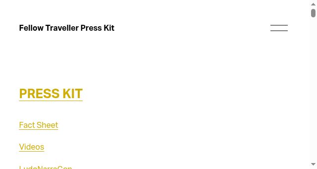 Screenshot of fellowtravellerpresskit.com