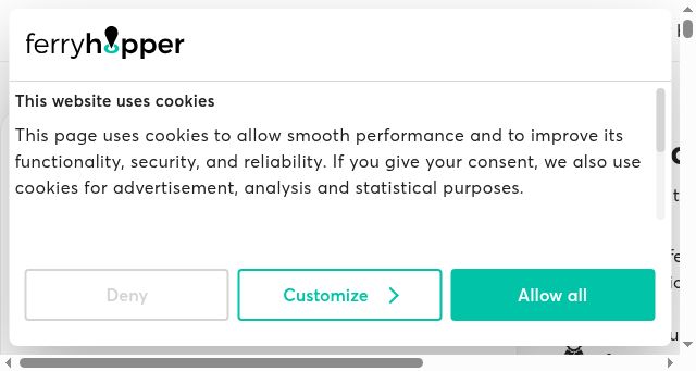 Screenshot of ferryhopper.com