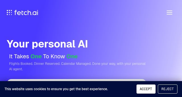Screenshot of fetch.ai