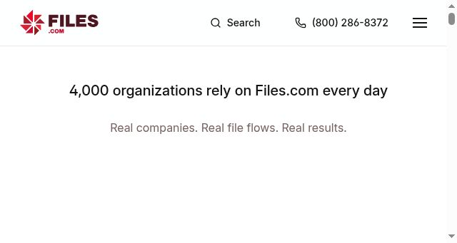 Screenshot of files.com