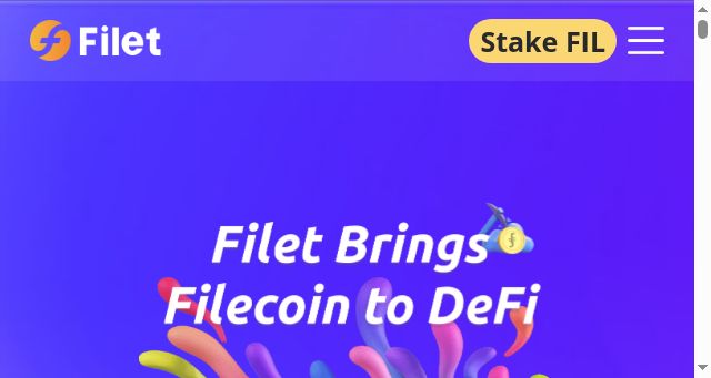 Screenshot of filet.finance