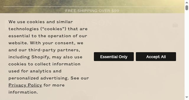 Screenshot of filson.com