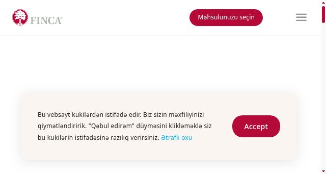 Screenshot of finca.az