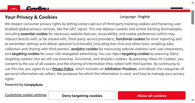 Screenshot of findlaytoyota.com