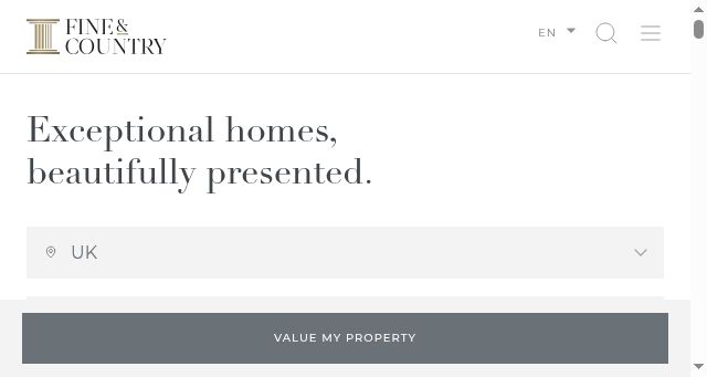 Screenshot of fineandcountry.co.uk