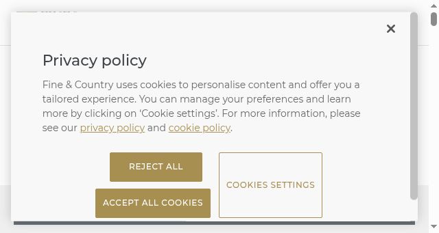 Screenshot of fineandcountry.co.za