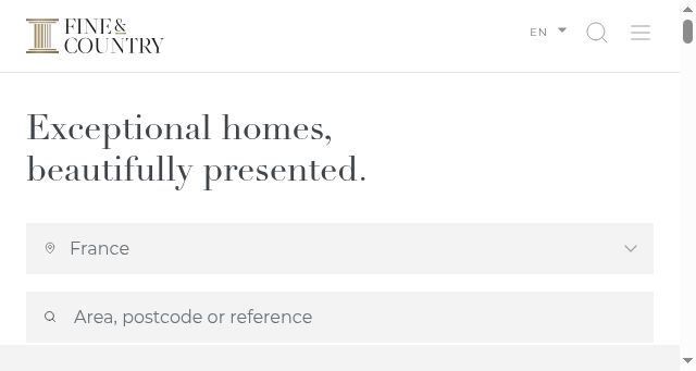 Screenshot of fineandcountry.fr