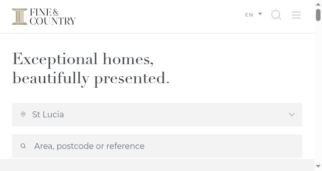Screenshot of fineandcountry.lc