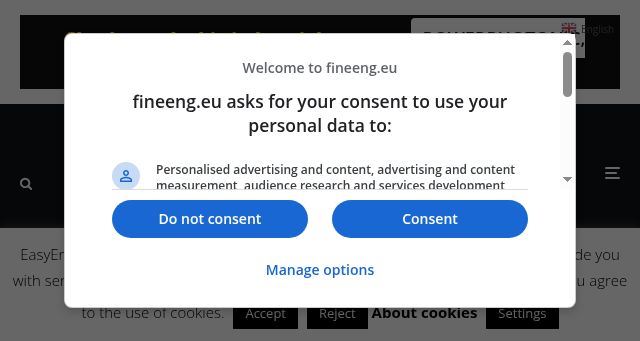 Screenshot of fineeng.eu
