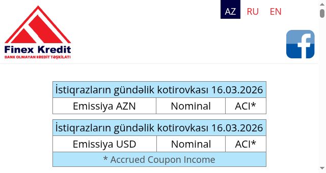 Screenshot of finexkredit.az
