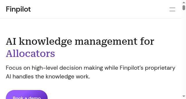 Screenshot of finpilot.ai