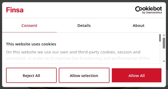 Screenshot of finsa.com