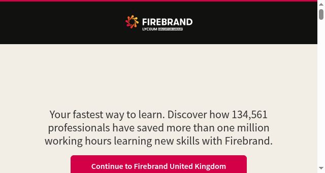 Screenshot of firebrand.training