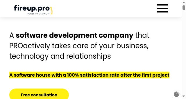 Screenshot of fireup.pro