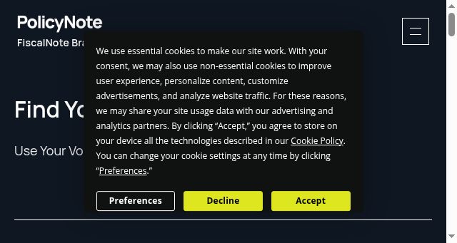 Screenshot of fiscalnote.com