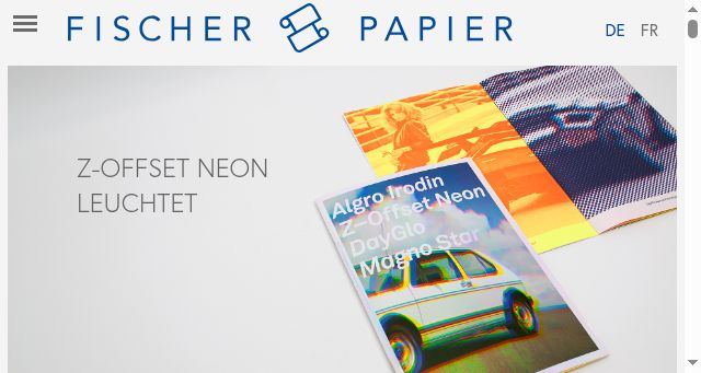Screenshot of fischerpapier.ch